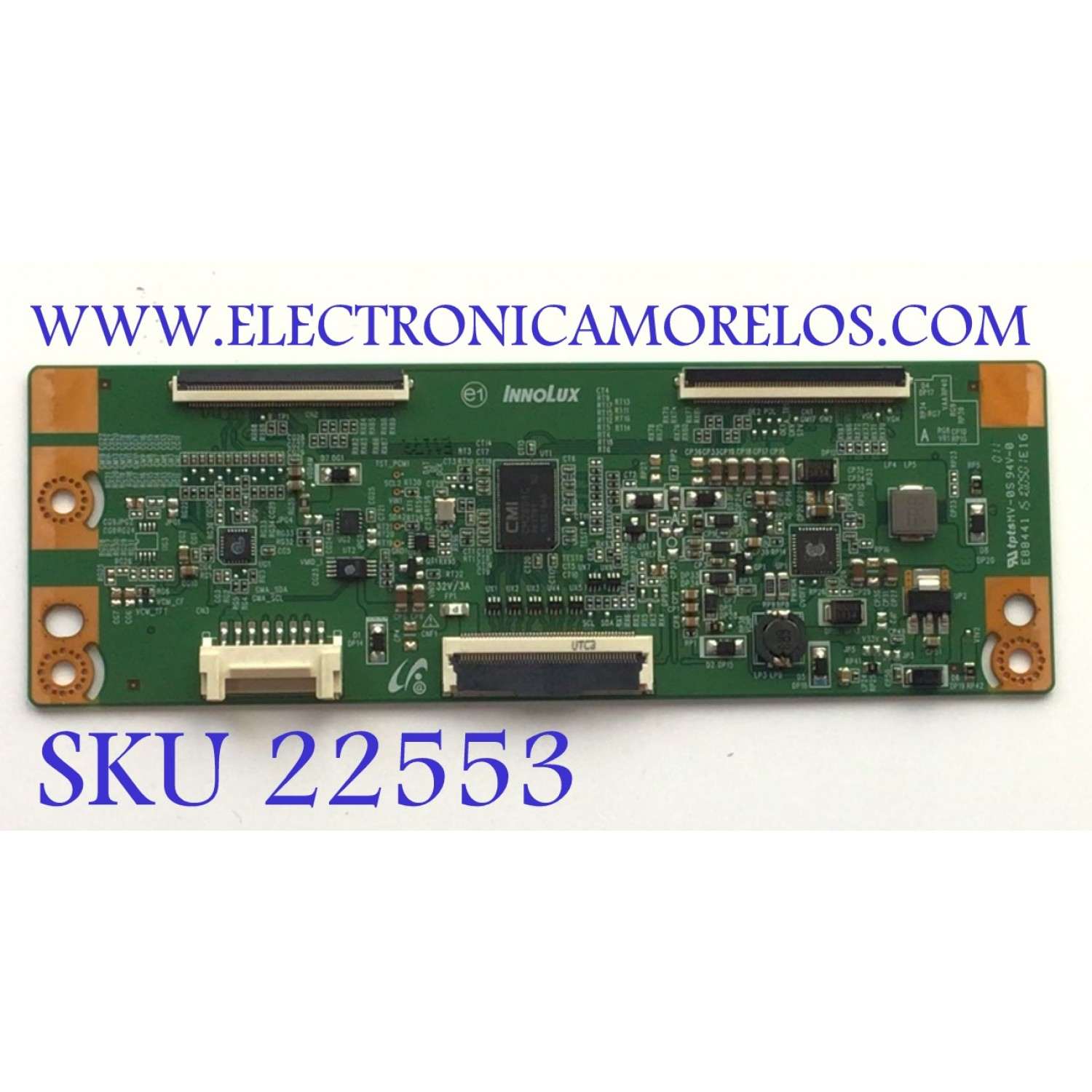 T-CON PARA TV SAMSUNG / NUMERO DE PARTE 6201B0019E000 / E88441 / 6CPU6ASAT334404HS00001 / PANEL CY-HH058BGNV1H-HW32 / DISPLAY V580HJ1-PD6 / MODELO UN58J5190AFXZA IS01